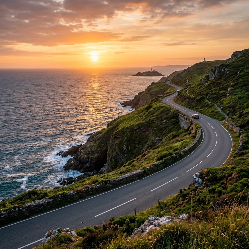 Scenic coastal road